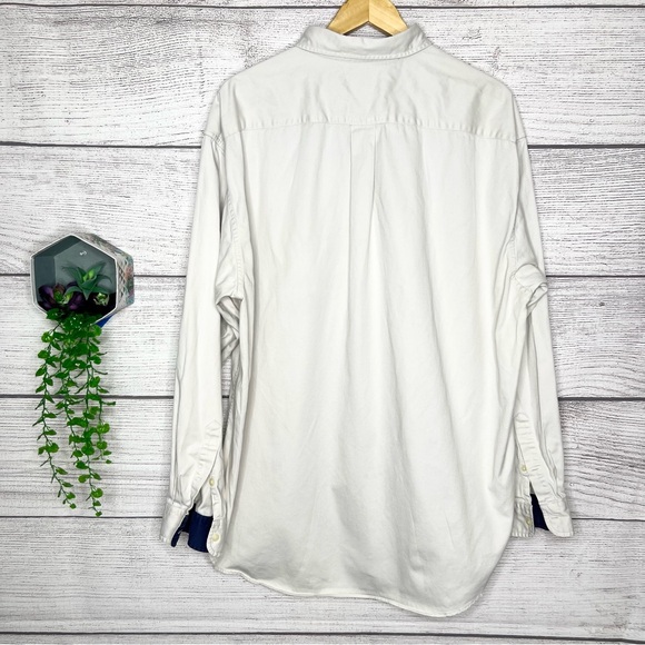 Alexander Julian Colours Casual Button Down Shirt Men’s Size XXL Off White Khaki - Picture 7 of 12